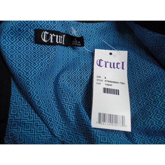 Cruel "The Knotty Girl"‎ Pearl Snap Size Large Made In Vietnam 100% Cotton NWT - Picture 6 of 8